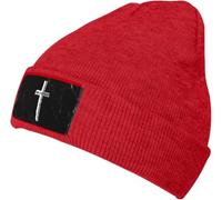 Chaud Tricoté Bonnet,Jean 3:16 pour Dieu A Tant Aimé Le Monde Croix,Bonnet Hiver Chaud Tricot,Épais Knit Beanie pour Adultes,Cyclisme,Ski