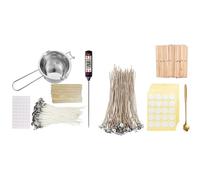 Chaude 2set Kit De Fabrication De Bougie, Bougie Melting-Pot Bougie Mèches, Mèche Autocollants, Mèches De Bougie Titulaire, Thermomètre Et Bâtonnet