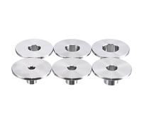 Chaude Guide de routeur CheoTime 6PCS, jeu de guides de modèle en acier inoxydable, accessoires de routeur pour le travail du bois de précision et la compatibilité des tiges