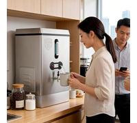 Chaudière à eau commerciale de 40 L/h, distributeur d'eau chaude instantanée en acier inoxydable avec robinet, double filtration, réapprovisionnement automatique de l'eau, chauffe-eau à remplissage