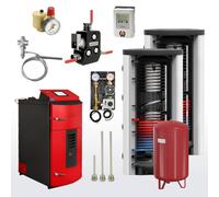 Chaudière à gazéification du bois Attack SLX 20 kW set complet Lambda Touch stockage hygiénique incl. 1 échangeur de chaleur