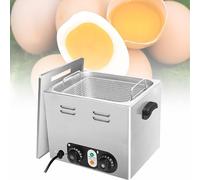 Chaudière à œufs commerciale avec panier en maille, grande capacité de 2600 W, contrôle de la température et minuterie pour utilisation en restaurant