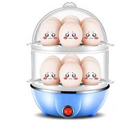 Chaudière À Œufs Électrique Double Couche, Mini Cuiseur Vapeur 14 | Multifonctionnel, Maïs, Crème Anglaise, Automatique, Pour Petit-déjeuner(Doublelayer Blue)