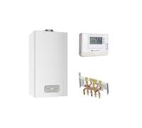 Chaudière Gaz BasNox Inoa Nox 24 kW / VMC Complète (Douilles + Dosseret) avec Thermostat Filaire
