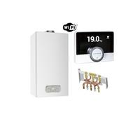 Chaffoteaux - Chaudière Gaz BasNox Inoa Nox 25 kW / Cheminée Complète (Douilles + Dosseret) avec Thermostat Connecté