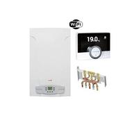 Chappee Chaudière Gaz BasNox Luna St Blue Chappée 24 kW / Vmc Complète Douilles + Dosseret, avec Thermostat Connecté