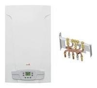 Chaudière Gaz BasNox Luna ST Blue Compact 2.24 Chappée 24 kW / VMC Complète (Douilles + Dosseret) Gris G