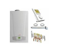 Chaudière Gaz Condensation Initia + Compact Chappée 25 kW Complète (Ventouse + Douilles + Dosseret) avec Thermostat Filaire Gris G