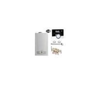 Chaudière Gaz Condensation Initia + Duo Chappée 25 kW Complète (Ventouse + Douilles + Dosseret) avec Thermostat Connecté