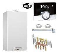 Chaudière Gaz Condensation Inoa Green Chaffoteaux 25 kW Complète (Ventouse + Douilles + Dosseret) avec Thermostat Connecté