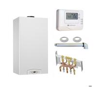 Chaudière Gaz Condensation Inoa Green Chaffoteaux 25 kW Complète (Ventouse + Douilles + Dosseret) avec Thermostat Filaire