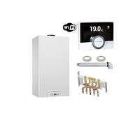 Chaudière Gaz Condensation Inoa Green Chaffoteaux 25 kW Complète (Ventouse + Douilles + Dosseret) avec Thermostat Connecté
