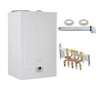 Chaudière Gaz Condensation MPX BIC De Dietrich 33 kW Complète (DOSSERET + DOUILLES + VENTOUSE)