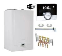 Chaudière Gaz Condensation MPX BIC De Dietrich 33 kW Complète (DOSSERET + DOUILLES + VENTOUSE) avec thermostat connecté