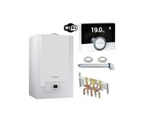 Chaudière Gaz Condensation MPX MI Slim 33 kW Complète (DOSSERET + DOUILLES + VENTOUSE) avec thermostat connecté