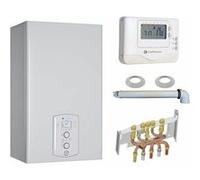 Chaffoteaux - Chaudière Gaz Condensation Niagara c Green 25 kW Complète (Ventouse + Douilles + Dosseret) avec Thermostat Filaire