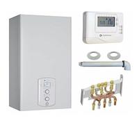 Chaudière Gaz Condensation Urbia Green Chaffoteaux 25 kW Complète (Ventouse + Douilles + Dosseret) avec Thermostat Filaire