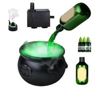 Chaudron | Chaudron De Sorcière Halloween avec Générateur De Brouillard | Pot Noir Effrayant avec Flacons De Potion Flottants pour Décoration Intérieure Extérieure Maison Jardin