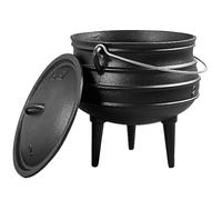 Chaudron Chaudron de Sorcières de 0, 8 L avec Couvercle et Poignée Marmite en Fonte avec 3 Longues Jambes pour Cheminée Cuisson au Charbon Décorations d'Halloween Style 1..