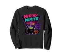 Chaudron de cimetière Effrayant d'hiver sorcière Sweatshirt