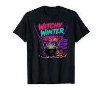 Chaudron de cimetière Effrayant d'hiver sorcière T-Shirt