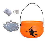 Chaudron de Sorcière Déco Halloween - Chaudron de Sorcière Halloween pour Extérieur - Accessoire à Bonbons Bol à Bulles pour Décor d'Événements Extérieurs Maison Hantée et Intérieur Maison