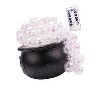 Chaudron de sorcière d'Halloween avec 8 modes d'éclairage dynamiques et télécommande pour décorations de fête, chaudron de sorcière LED, décoration de fête