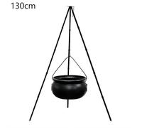 Chaudron de sorcière d'Halloween avec trépied, grand chaudron de sorcière avec lumières P globes oculaires Hocus et squelette, sorcières 130 cm
