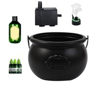 Chaudron de sorcière d'Halloween - Pot noir bouillonnant, bouteilles de potion générateur de brume, allée effrayante d'entrée extérieure | Porche de jardin effrayant, accessoire de scène de maison