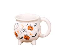 Chaudron de sorcière en céramique, pot magique de magicien d'Halloween, tasse de citrouille fantôme pour thé de Fternoon, petit déjeuner, tasse à lait pour décoration d'Halloween