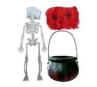 Chaudron de Sorcière Extérieur,Décoration Maison Hantée Halloween - Chaudron Facile à Installer pour Particuliers Organisateurs Événements Scolaires Maison Hantée Photobox Cheminée Rebord de Fenêtre