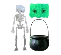 Chaudron de Sorcière Extérieur | Décorations Horreur pour Halloween,Chaudron Facile à Installer pour Particuliers Organisateurs Événements Scolaires Maison Hantée Photobox Cheminée Rebord de Fenêtre