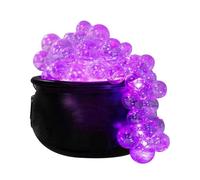 Chaudron de sorcière - Grand chaudron de sorcière sur trépied | Bol de fête d'Halloween | Chaudron de sorcière avec guirlandes lumineuses | Chaudron fantôme | Bol noir | Décorations exquises