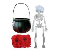 Chaudron De Sorcière Halloween | Décor Effrayant Pour Cheminée Halloween - Chaudron Facile à Installer pour Particuliers Organisateurs Événements Scolaires Maison Hantée Photobox Cheminée Rebord de Fe