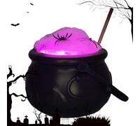 Chaudron de Sorcière Halloween Décoration Effrayante avec Guirlandes | Ensemble Chaudron de Sorcière pour Table de Chevet Cheminée Bibliothèque Entrée Manoir Hanté Fêtes