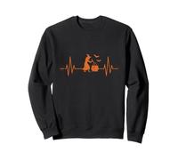 Chaudron de sorcière Heartbeat EKG Line Halloween Sweatshirt