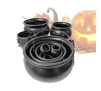 Chaudron De Sorcière - Seau De Sorcière D'Halloween - 10pcs Black Cauldron Candy Pot | Ensemble De Bol De Bonbons De Décoration De Fête Effrayante | Seaux Halloween Caulldron Pour Un Truc Ou U