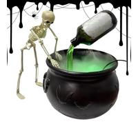 Chaudron de sorcières - Chaudron à bouteille flottante pour Halloween - Générateur de brouillard décoration saisonnière terrifiante pour table, étagère, cheminée