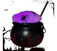 Chaudron de sorcières d'Halloween - Lumières LED qui changent de couleur | Chaudron amusant pour Halloween | Chaudron pour mélanger des bâtons de sorcière | Bouilloires de chaudron d'Halloween
