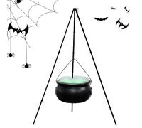 Chaudron De Sorcières Halloween C-haudron De Sorcières Noires sur Trépied Décor d'halloween Chaudrons Extérieurs Seau À Bonbons Ensemble De C-haudron De Sorcière Décorations De Sorcières