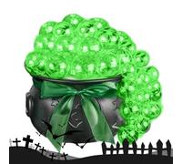 Chaudron De Sorcières pour Halloween Lumière Verte Effrayante Saisonnière à