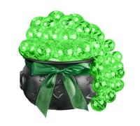 Chaudron De Sorcières pour Halloween Lumière Verte Effrayante Saisonnière à