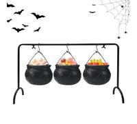 Chaudron Des Sorcières Halloween Avec support pour grands ornements | 3 Pièces Bols De Service Décoration Cuisine Pour maison cuisine salon maison hantée table étagère fête