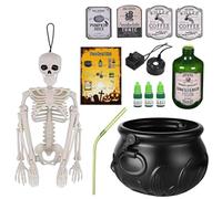 Chaudron Des Sorcières Pot Bouteille À Potion Squelette Effrayant Décoratif