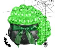 Chaudron d'Halloween | Chaudron d'Halloween vert bouillonnant - Ornements saisonniers avec télécommande pour cheminée, étagère, cheminée, rebord de fenêtre, porche