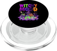 Chaudron D'humeur Sorcière pour Halloween Chat Noir Magie PopSockets PopGrip pour MagSafe