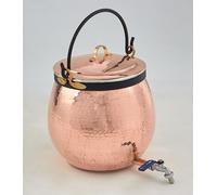 Chaudron en Cuivré Fait à la Main avec Poignée en Fer Couvercle et Robinet de Service Étamage Intérieur de 20 à 60 litres (20 Litres)