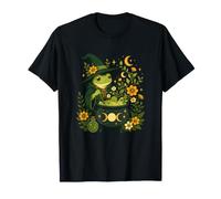 Chaudron Grenouille sorcière Lune Magique Halloween T-Shirt
