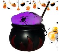 Chaudron Halloween Décor Centre de Table Effrayant avec Araignée et | Chaudron Sorcière LED pour Table de Chevet Cheminée Bibliothèque Entrée Manoir Hanté Fêtes