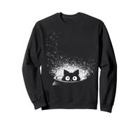 Chaudron Noir Curieux pour Les Amoureux des Chats Sweatshirt